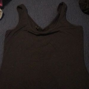 Black v-neck/scoop neck tank